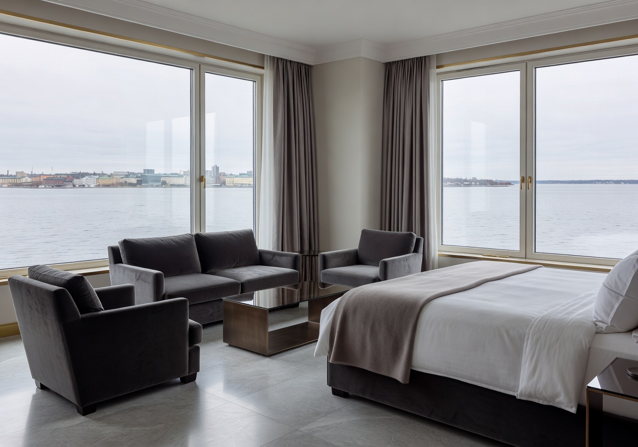 Luxury suite with sea views Helsinki hotel